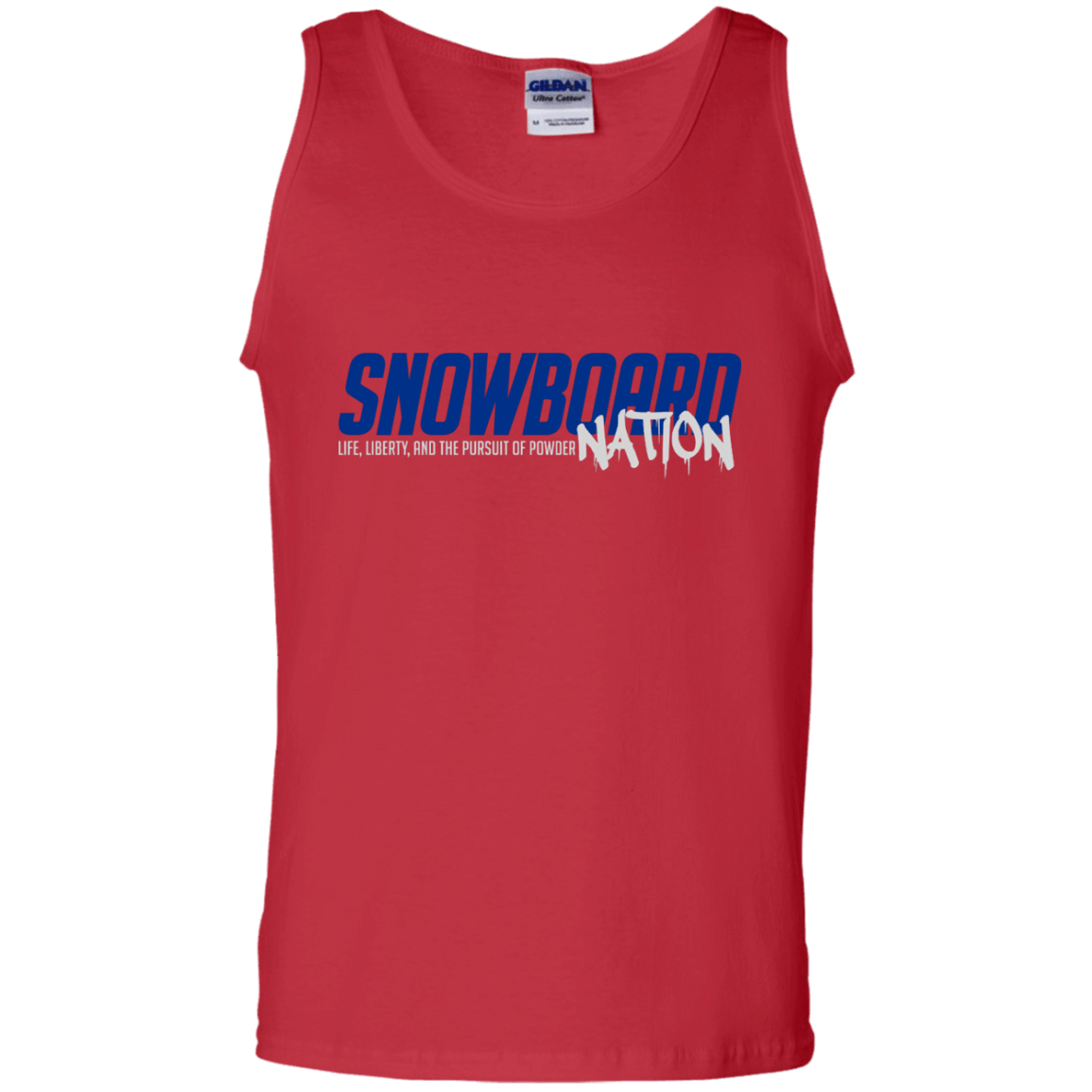 Snowboard Nation (Blue) Tank Tops - Powderaddicts