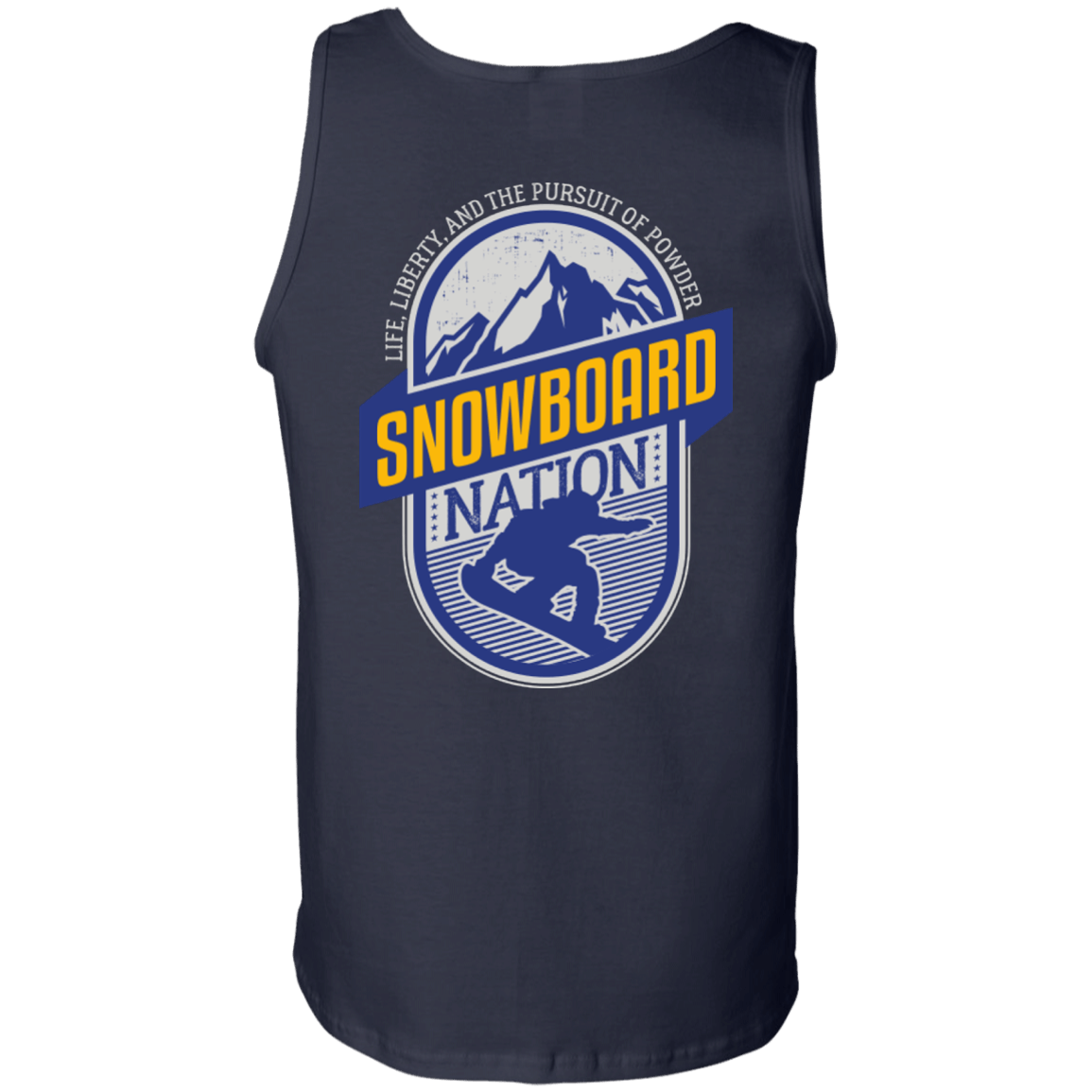 Snowboard Nation (Blue) Tank Tops - Powderaddicts
