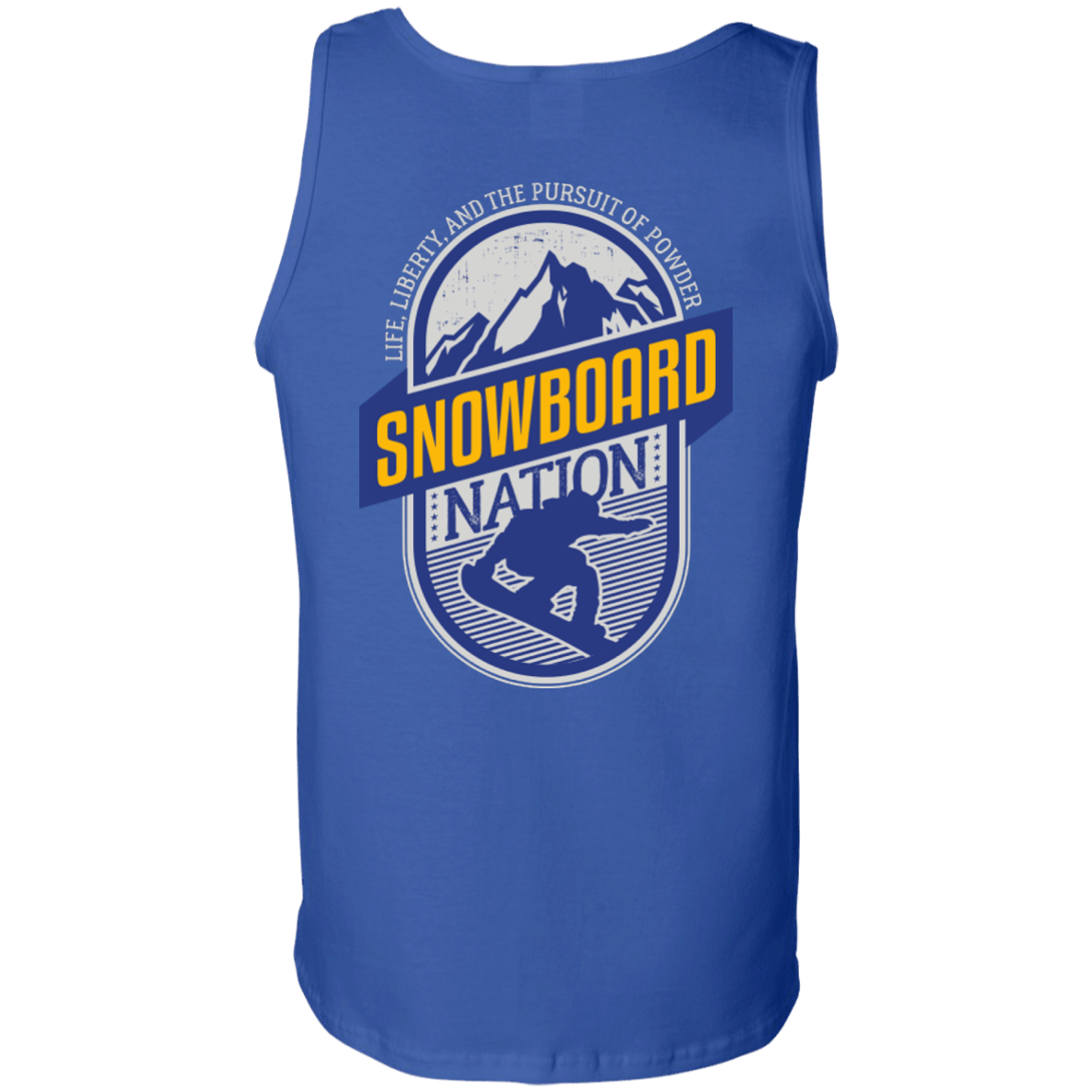 Snowboard Nation (Blue) Tank Tops - Powderaddicts