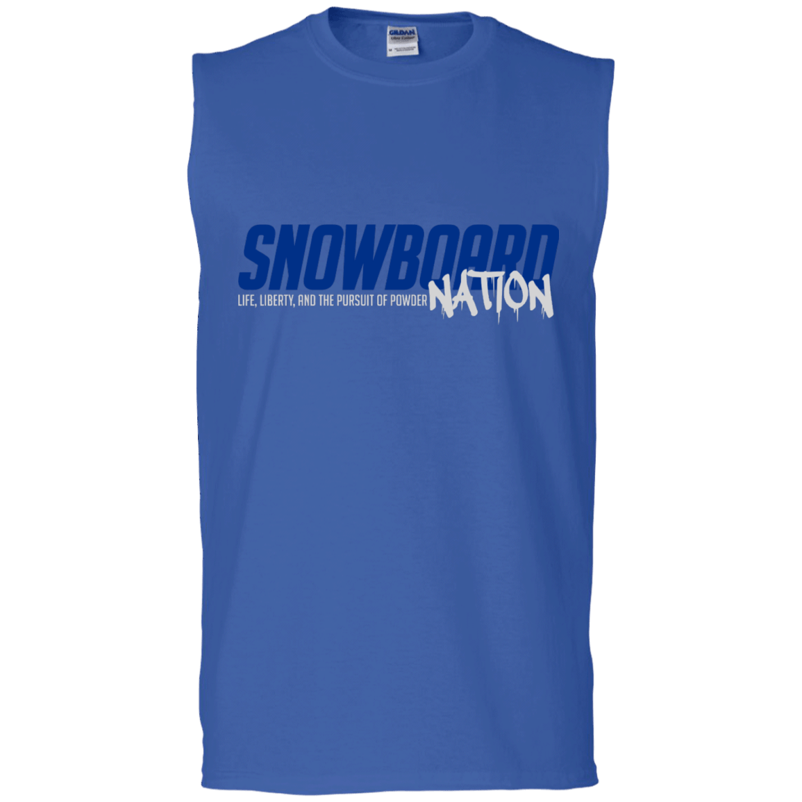 Snowboard Nation (Blue) Tank Tops - Powderaddicts