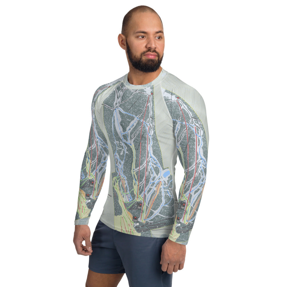 SnowBowl, Arizona Ski Trail Map Men's Base Layer Top - Powderaddicts