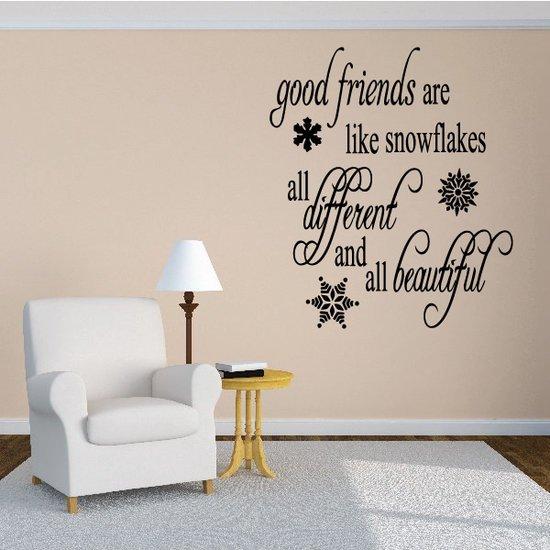 Good Friends Are Like Snowflakes All Different And All Beautiful Wall Decal - Powderaddicts