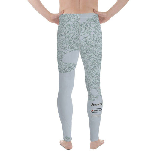 Snowhaven, Idaho Ski Trail Map Men's Base Layer Bottom - Powderaddicts