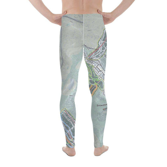 Snowshoe Mountain, West Virginia Ski Trail Map Men's Base Layer Bottom - Powderaddicts