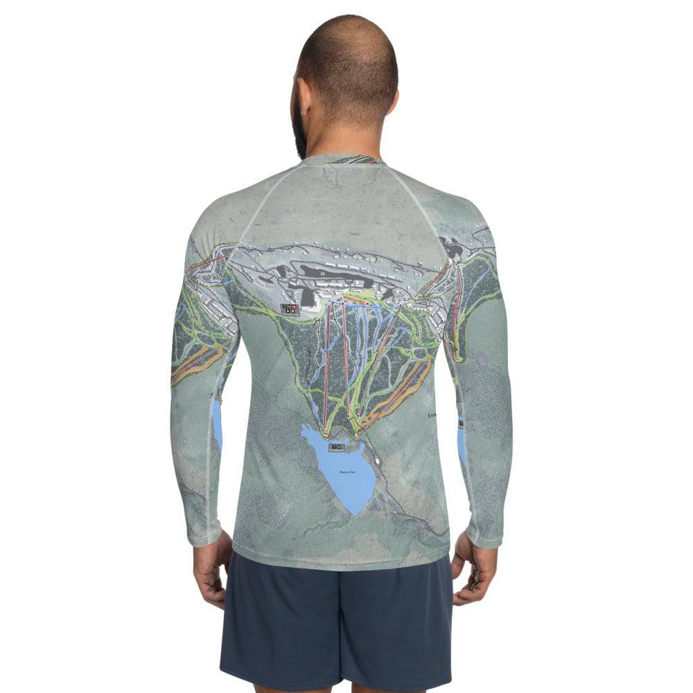 Snowshoe Mountain, West Virginia Ski Trail Map Men's Base Layer Top - Powderaddicts