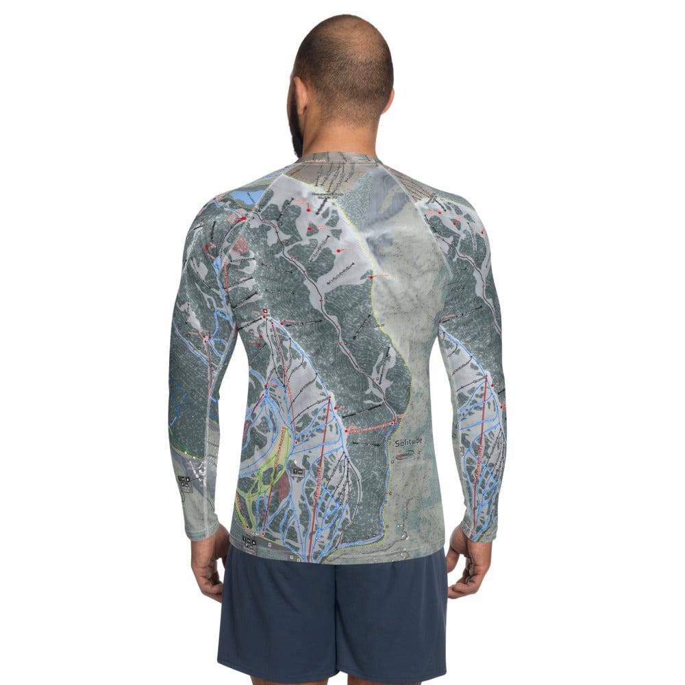 Solitude, Utah Ski Trail Map Men's Base Layer Top - Powderaddicts
