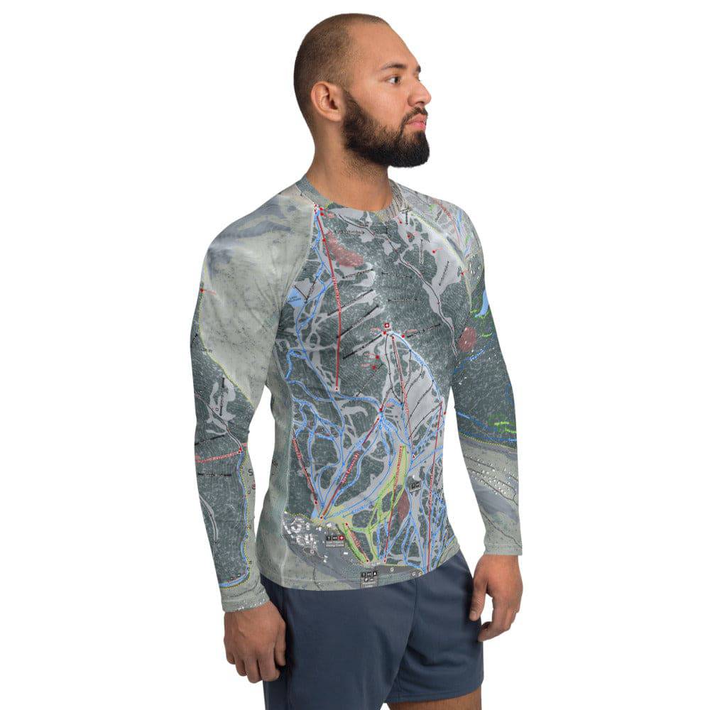 Solitude, Utah Ski Trail Map Men's Base Layer Top - Powderaddicts