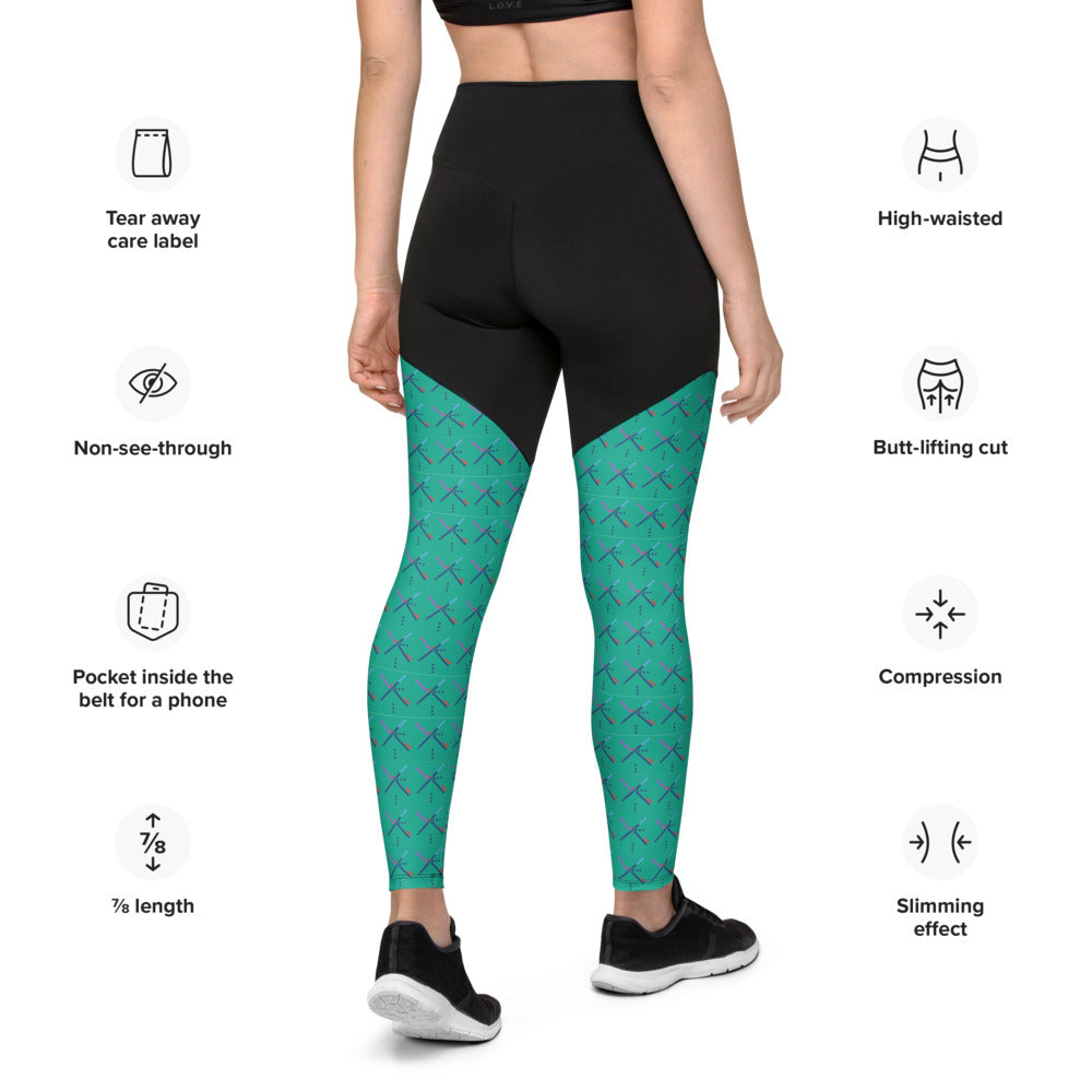 PDX Airport Sports Leggings - Powderaddicts