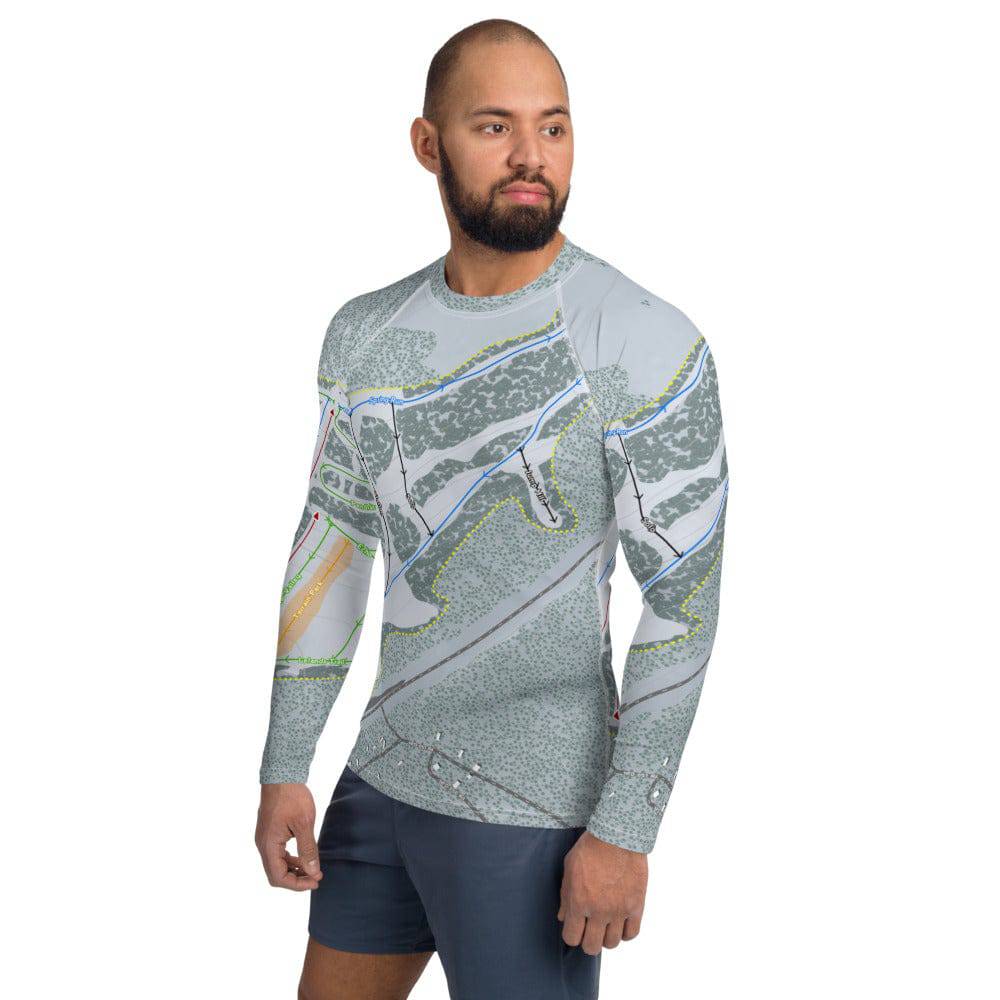 Spout Springs, Oregon Ski Trail Map Men's Base Layer Top - Powderaddicts
