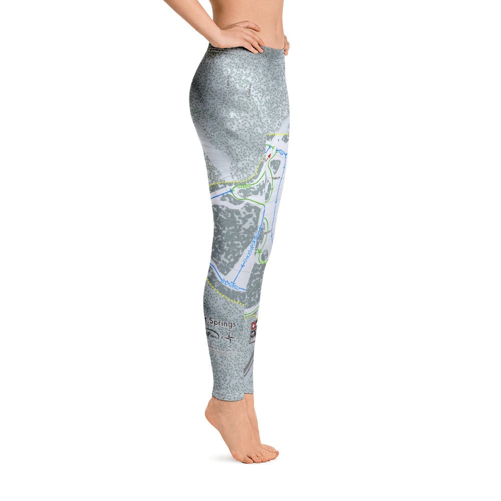 Spout Springs, Oregon Ski Trail Map Women's Base Layer Bottom - Powderaddicts