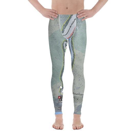 Spruce Mountain, Maine Ski Trail Map Men's Base Layer Bottom - Powderaddicts