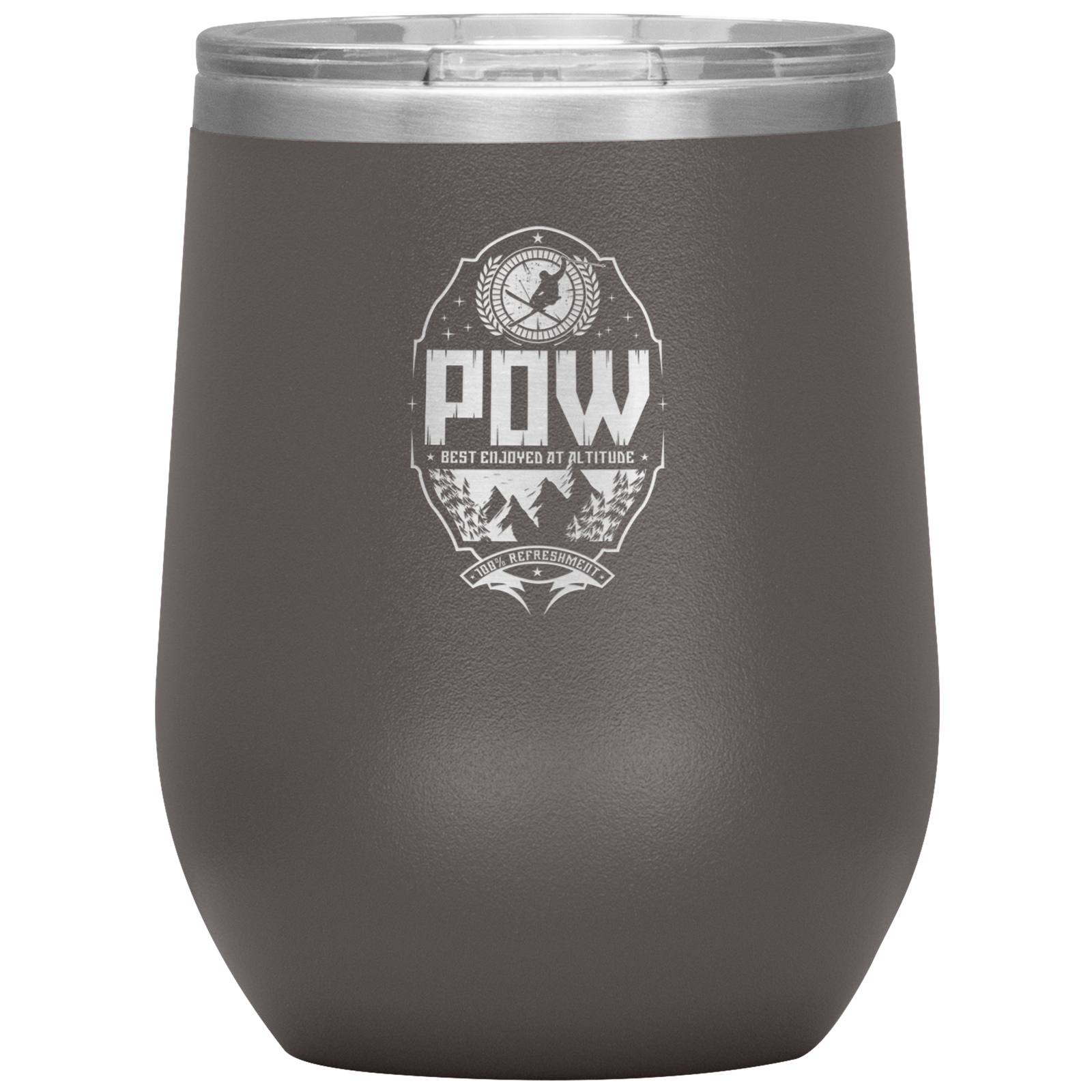 Pow Best Enjoyed At Altitude Wine 12oz Tumbler - Powderaddicts