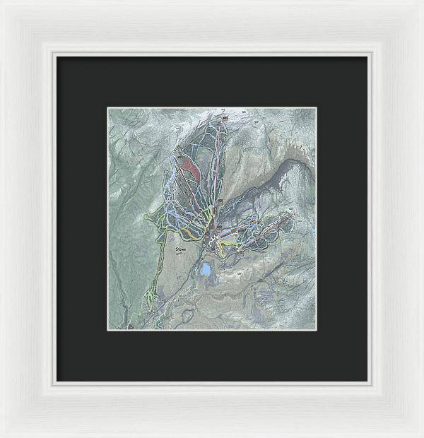 Stowe Ski Trail Map - Framed Print - Powderaddicts
