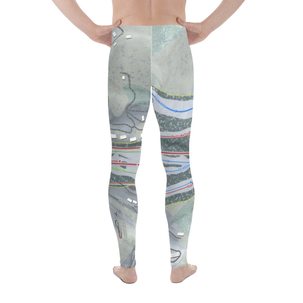 Sugar Mountain, North Carolina Ski Trail Map Men's Base Layer Bottom - Powderaddicts
