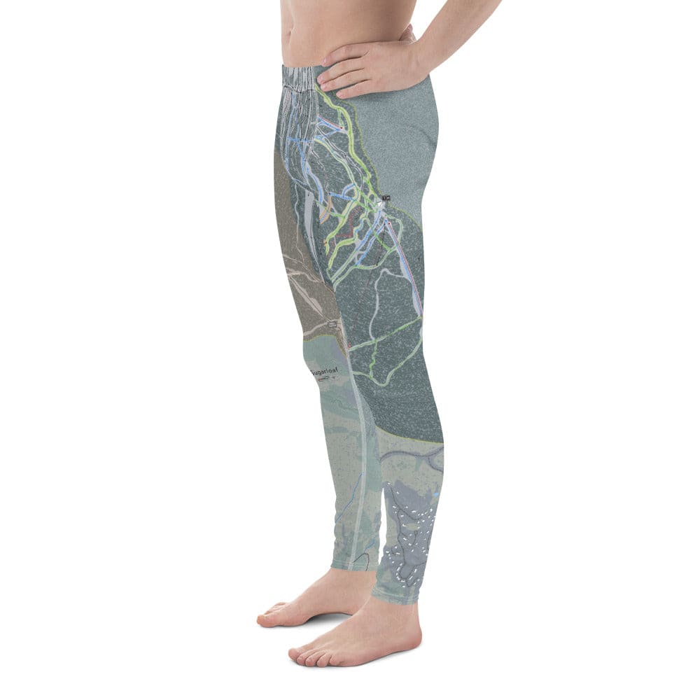 Sugarloaf, Maine Ski Trail Map Men's Base Layer Bottom - Powderaddicts