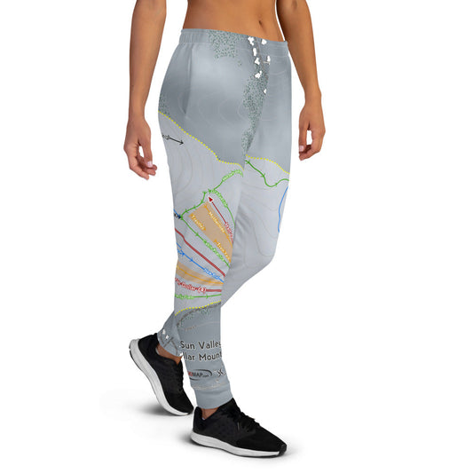 Sun Valley Dollar Mountain, Idaho Ski Trail Map Women's Mid-Layer - Powderaddicts