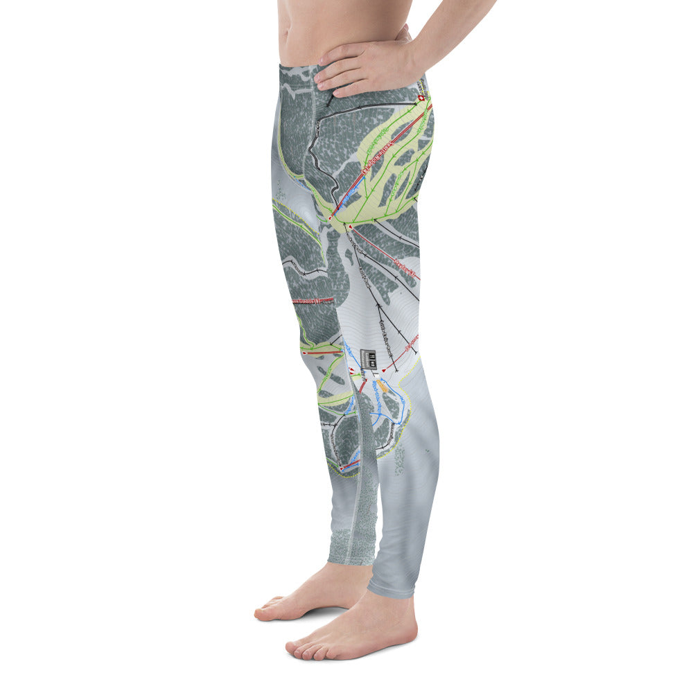 Sun Valley Idaho Ski Trail Map Men's Base Layer Bottom - Powderaddicts
