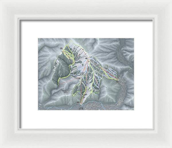 Sun Valley Ski Trail Map - Framed Print - Powderaddicts