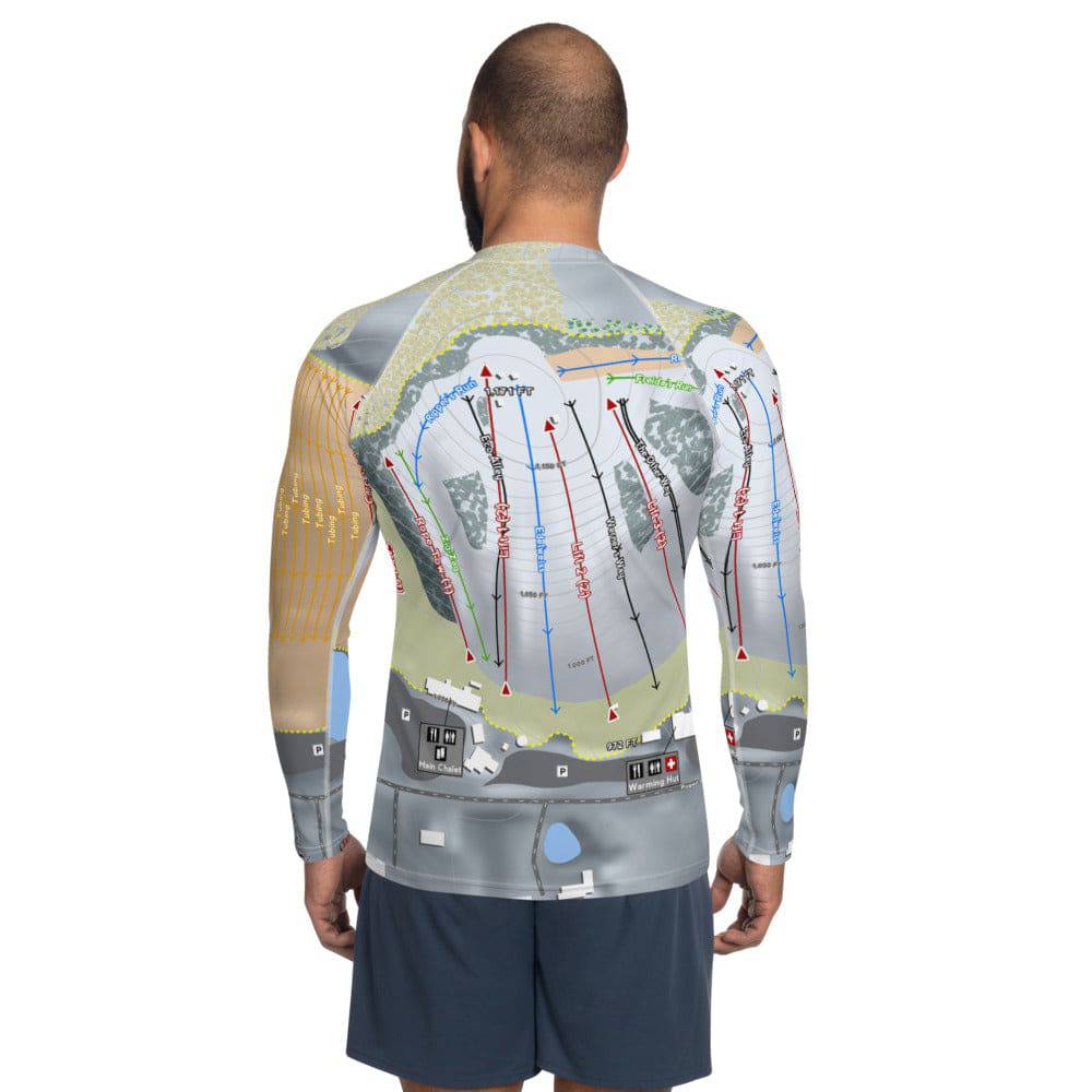 Sunburst, Wisconsin Ski Trail Map Men's Base Layer Top - Powderaddicts