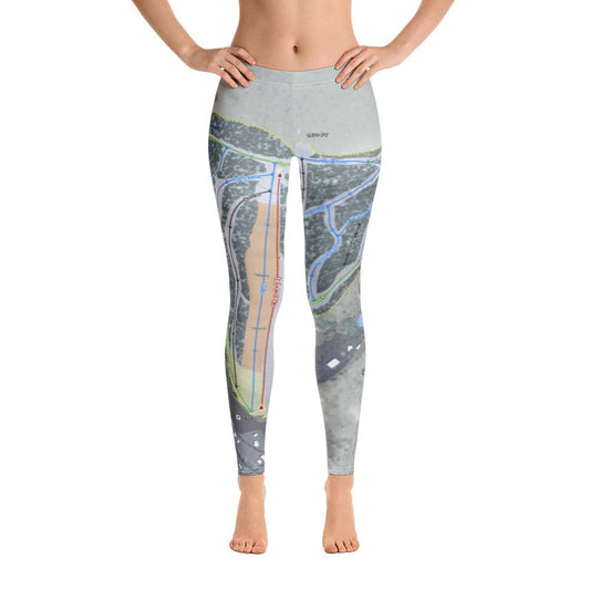 Swain, New York Ski Trail Map Women's Base Layer Bottom - Powderaddicts