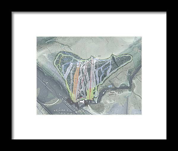 Swain Ski Trail Map - Framed Print - Powderaddicts