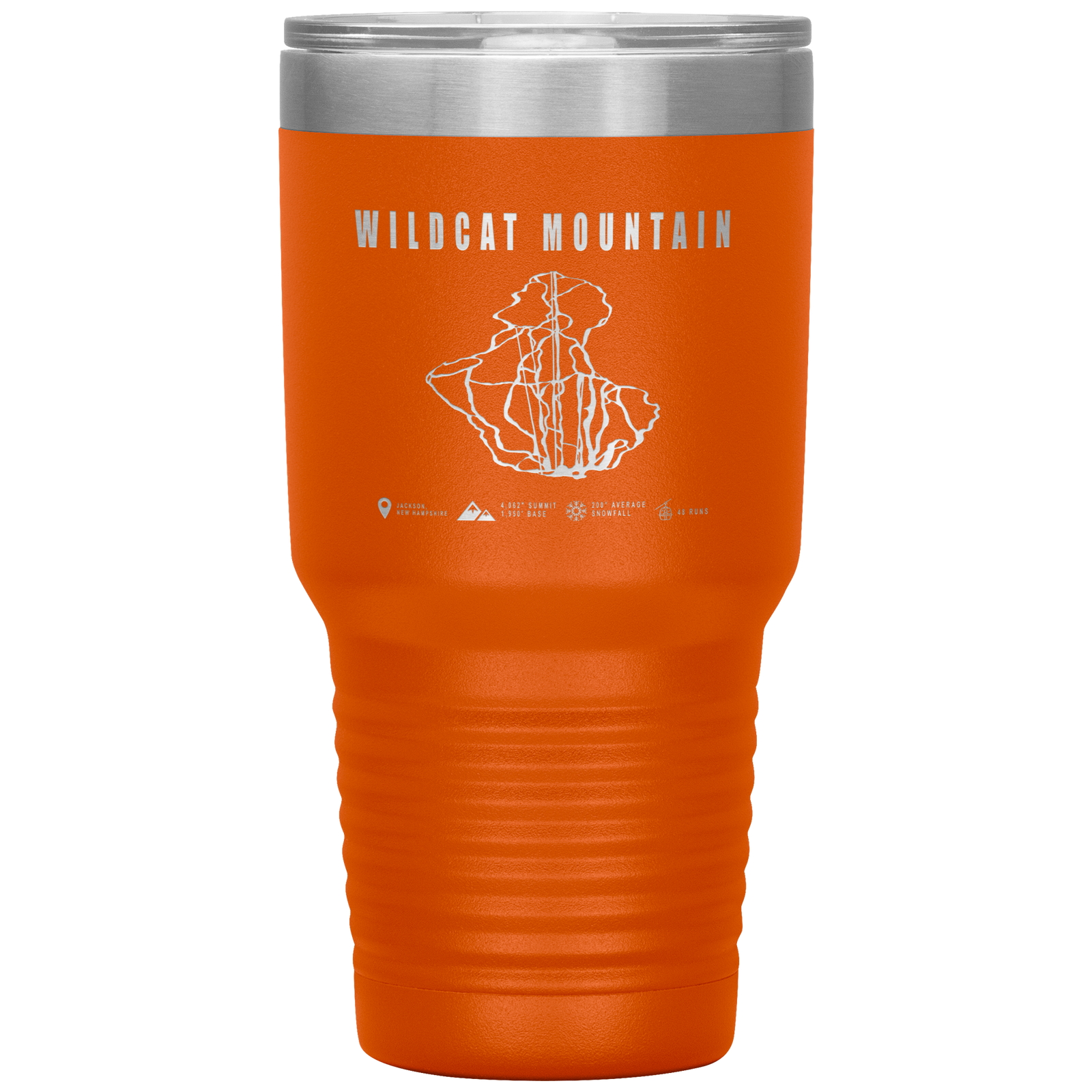 Wildcat Mountain, New Hampshire Ski Trail Map 30oz Tumbler - Powderaddicts