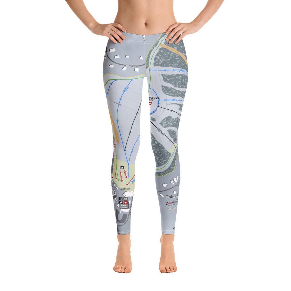 Tahoe Donner, California Ski Trail Map Women's Base Layer Bottom - Powderaddicts