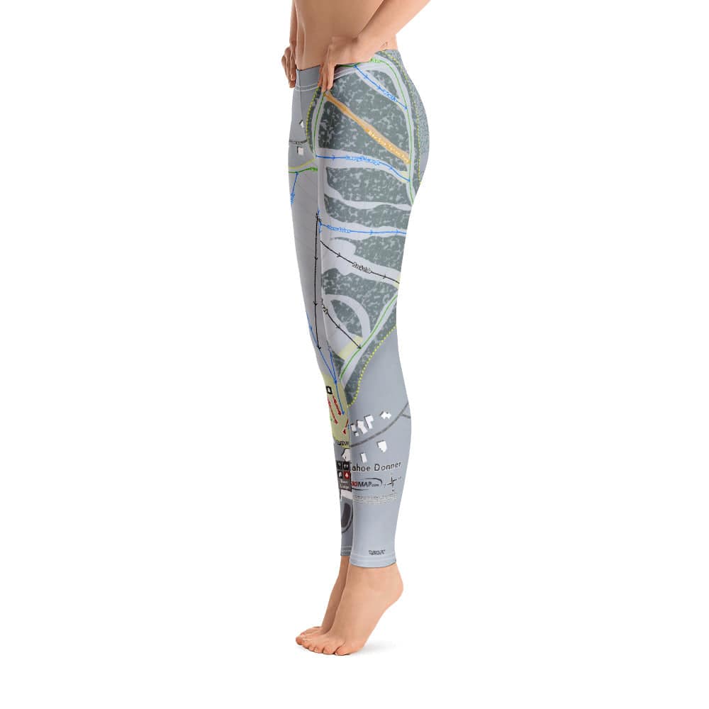 Tahoe Donner, California Ski Trail Map Women's Base Layer Bottom - Powderaddicts