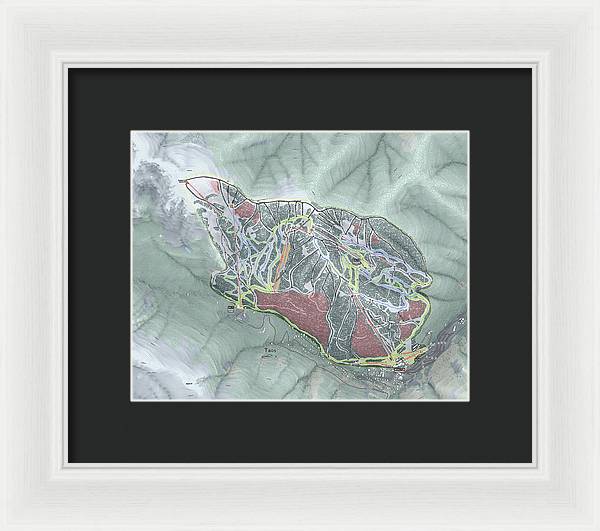 Taos Ski Trail Map - Framed Print - Powderaddicts