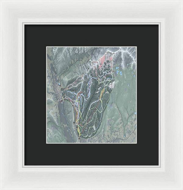 Telluride Ski Trail Map - Framed Print - Powderaddicts