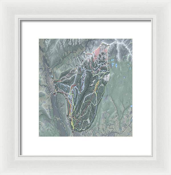 Telluride Ski Trail Map - Framed Print - Powderaddicts