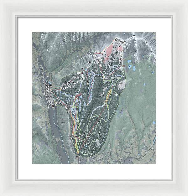 Telluride Ski Trail Map - Framed Print - Powderaddicts