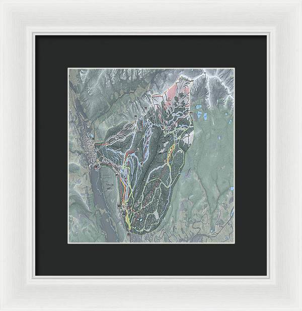 Telluride Ski Trail Map - Framed Print - Powderaddicts