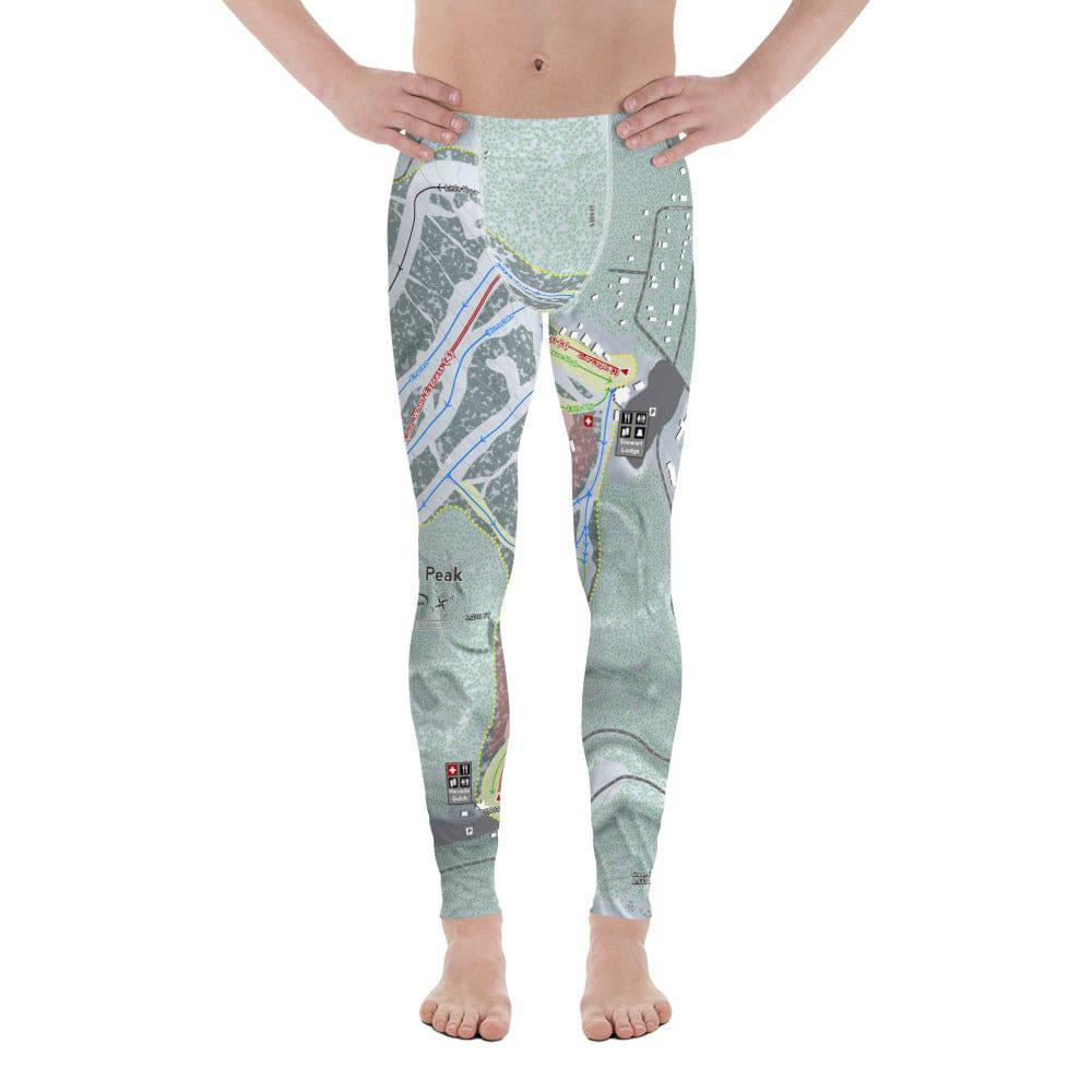 Terry Peak, South Dakota Ski Trail Map Men's Base Layer Bottom - Powderaddicts