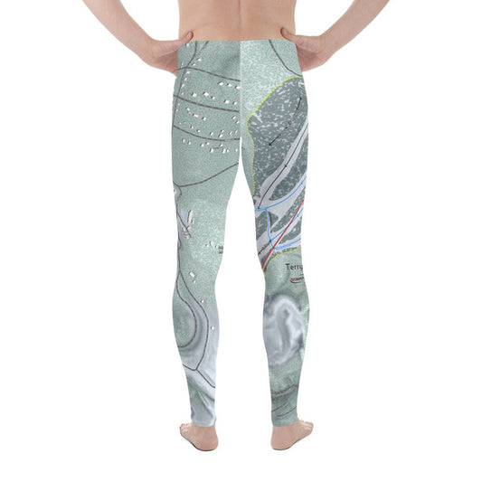 Terry Peak, South Dakota Ski Trail Map Men's Base Layer Bottom - Powderaddicts