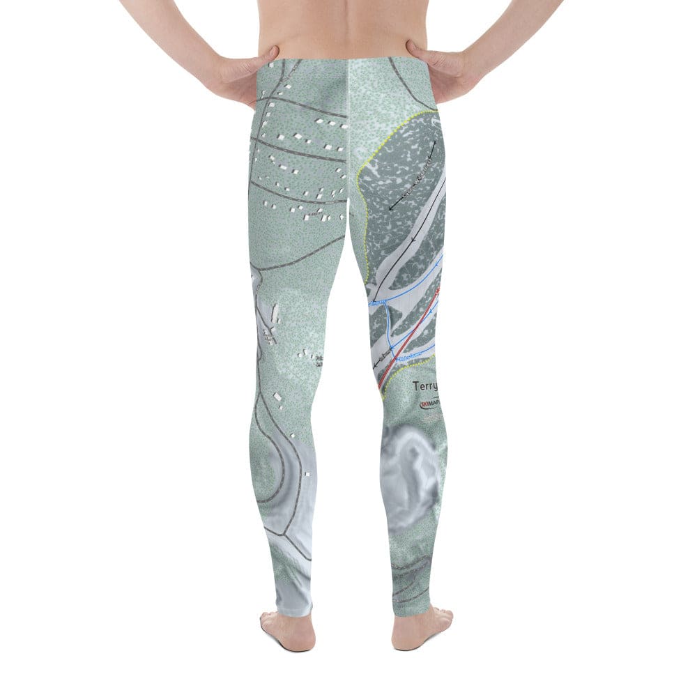 Terry Peak, South Dakota Ski Trail Map Men's Base Layer Bottom - Powderaddicts