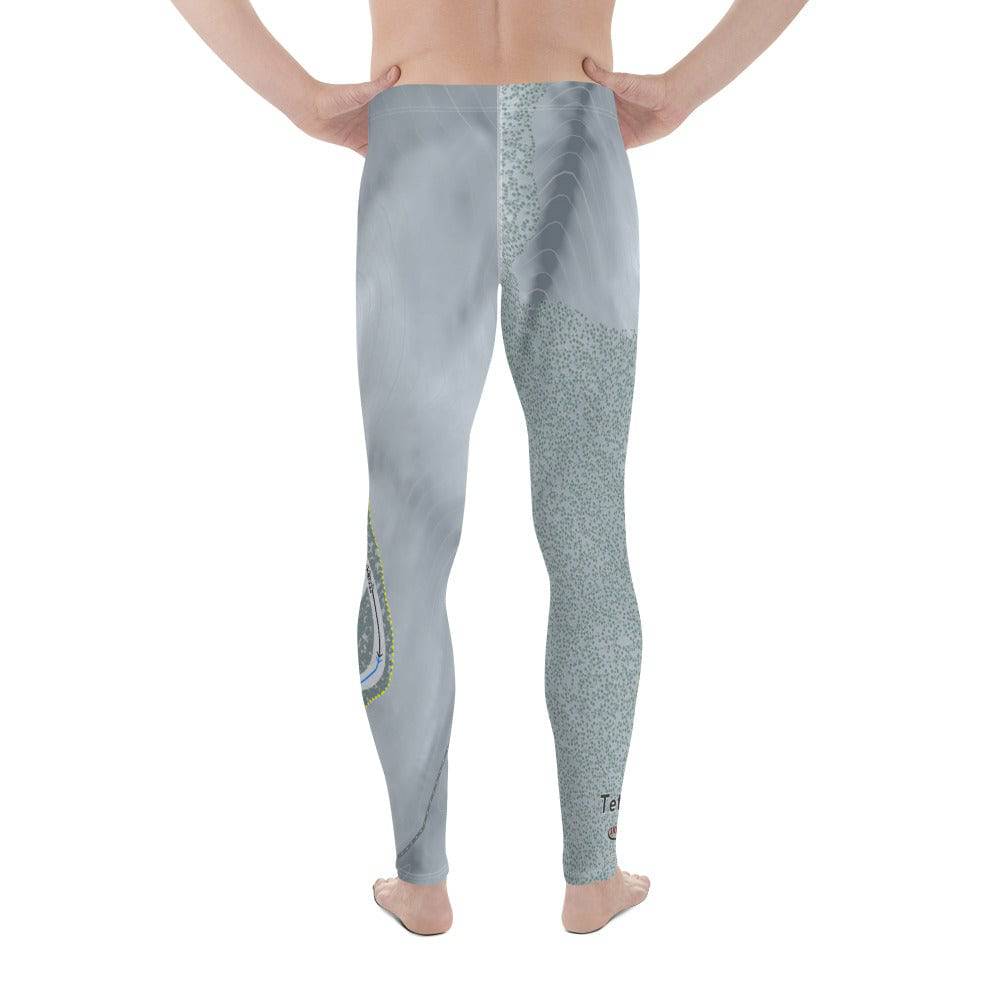 Teton Pass, Montana Ski Trail Map Men's Base Layer Bottom - Powderaddicts