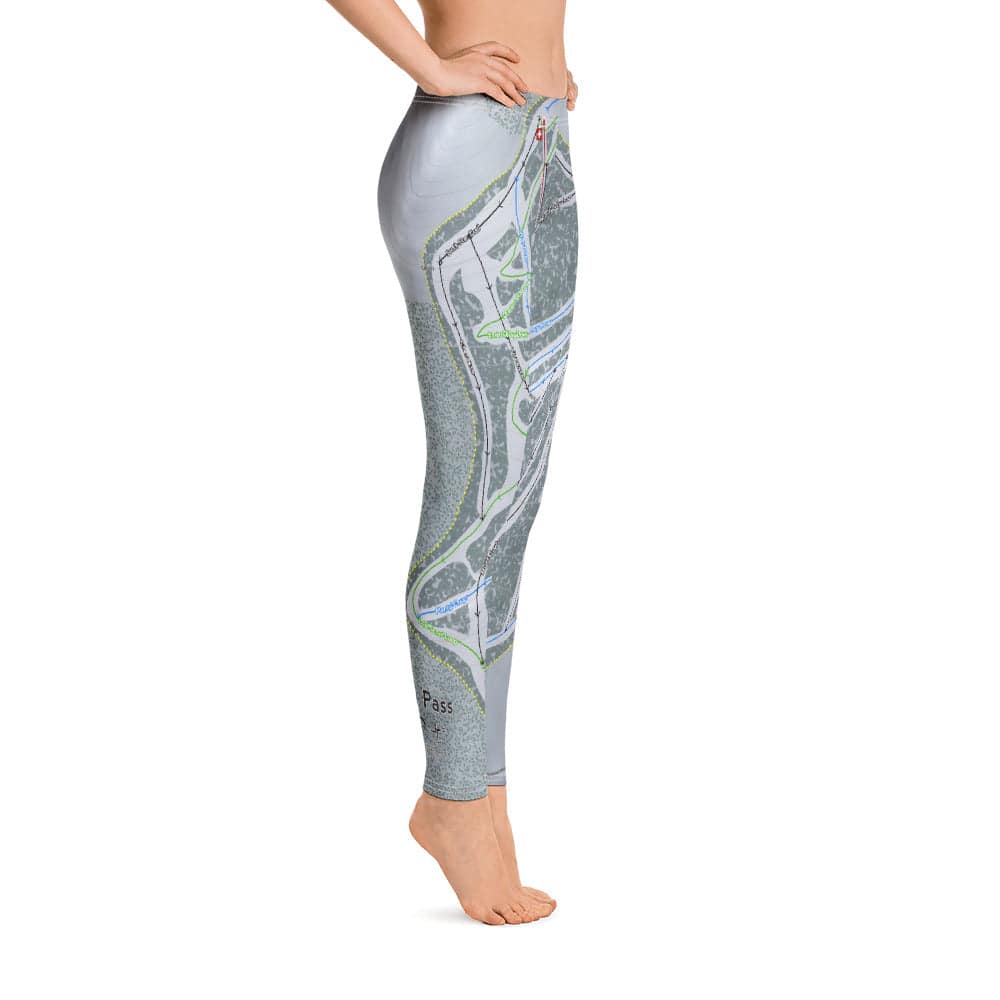 Teton Pass Montana Ski Trail Map Women's Base Layer Bottom - Powderaddicts