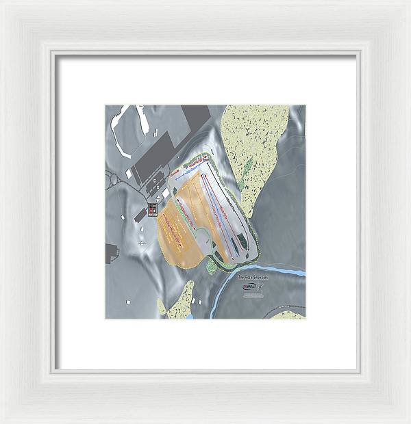 The Rock Snowpark Ski Trail Map - Framed Print - Powderaddicts
