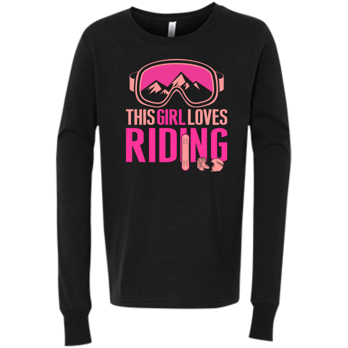 This Girl Loves Riding Youth Long Sleeves - Powderaddicts