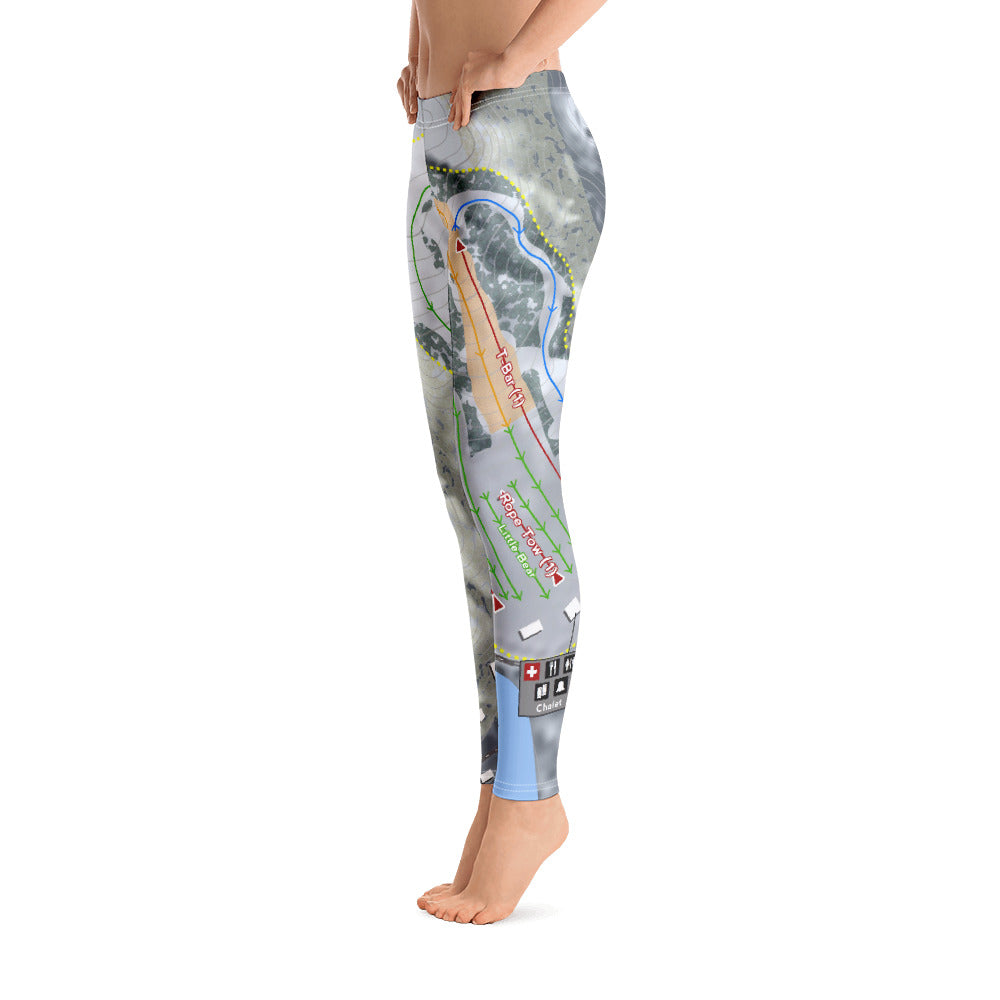 Thrill Hills, North Dakota Ski Trail Map Women's Base Layer Bottom - Powderaddicts