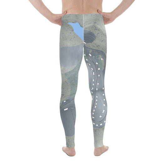 Thunder Ridge, New York Ski Trail Map Men's Base Layer Bottom - Powderaddicts