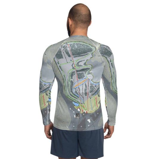 Thunder Ridge, New York Ski Trail Map Men's Base Layer Top - Powderaddicts