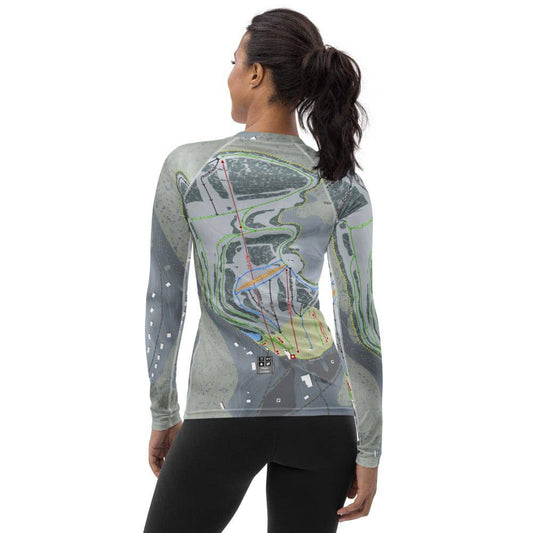 Thunder Ridge, New York Ski Trail Map Women's Base Layer Top - Powderaddicts