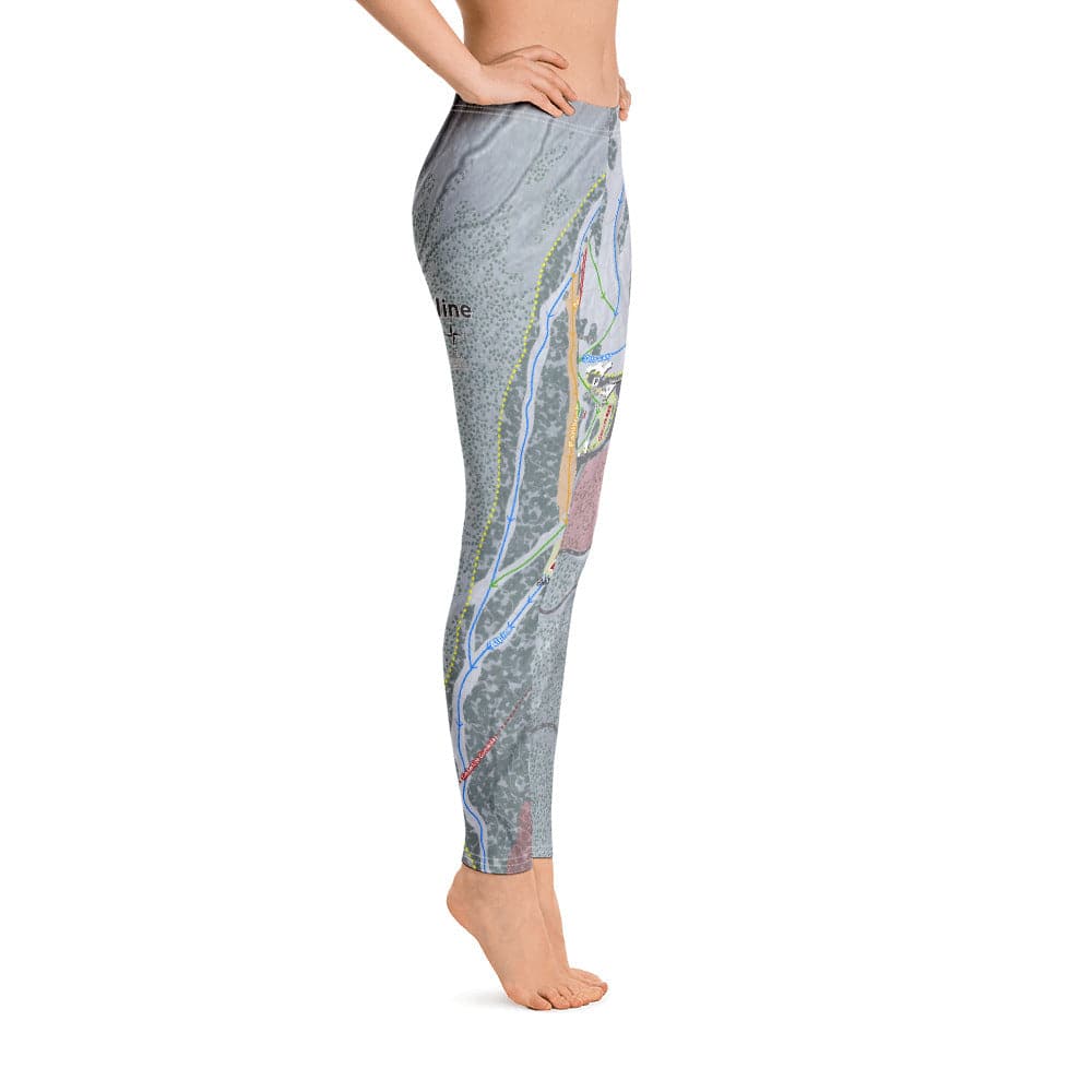 Timber line, Oregon Ski Trail Map Women's Base Layer Bottom - Powderaddicts