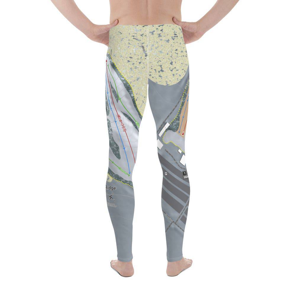 Timber Ridge, Michigan Ski Trail Map Men's Base Layer Bottom - Powderaddicts