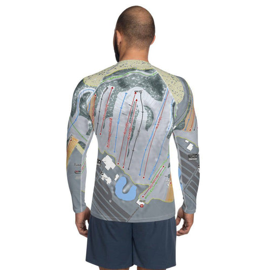 Timber Ridge, Michigan Ski Trail Map Men's Base Layer Top - Powderaddicts