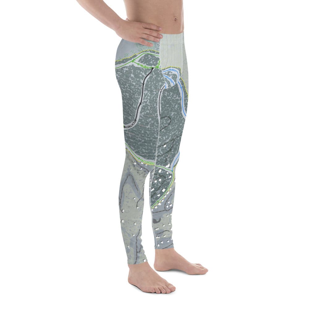 Timberline Mountain, West Virginia Ski Trail Map Men's Base Layer Bottom - Powderaddicts