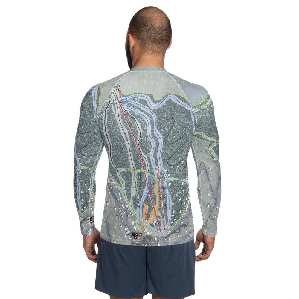 Timberline Mountain, West Virginia Ski Trail Map Men's Base Layer Top - Powderaddicts
