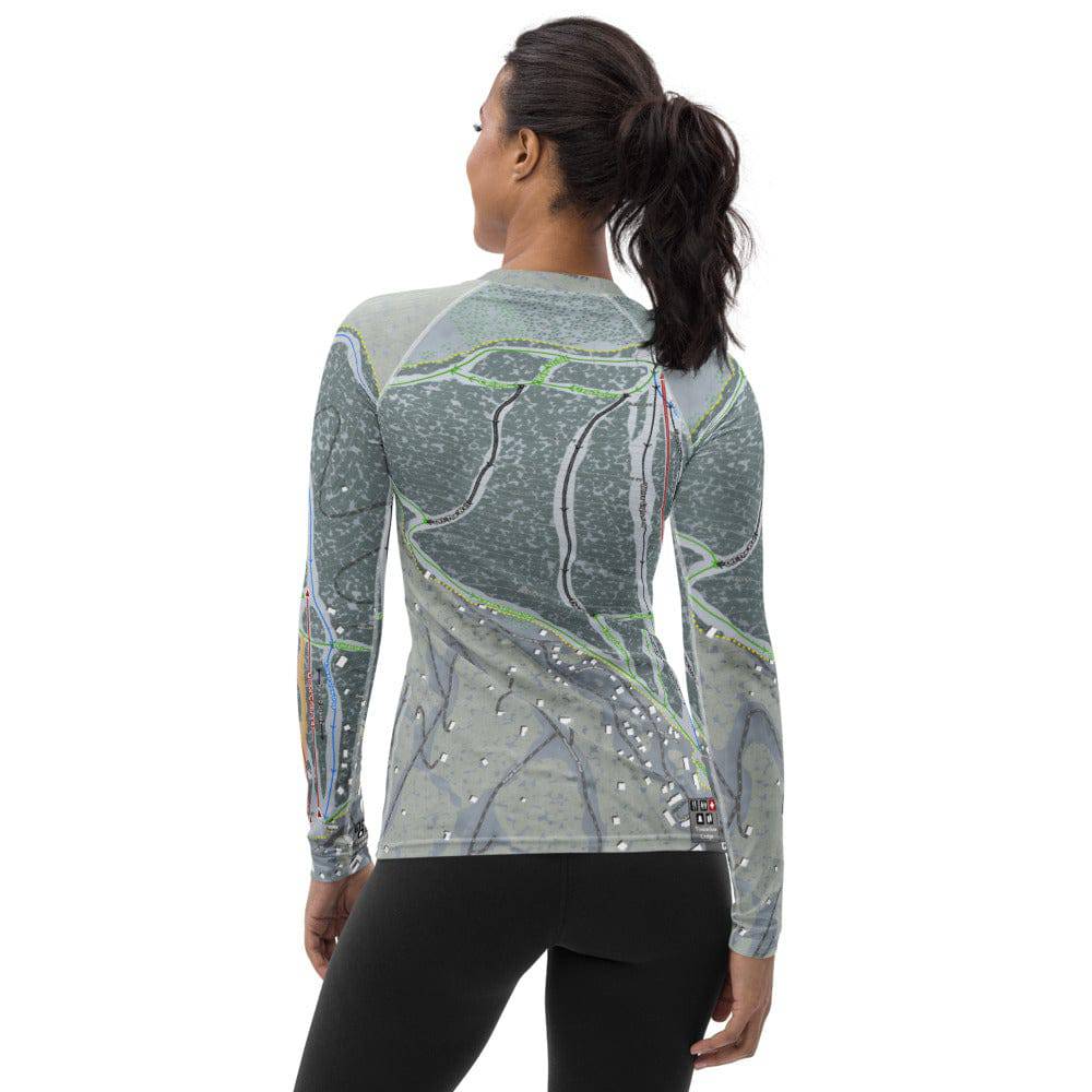 Timberline Mountain, West Virginia Ski Trail Map Women's Base Layer Top - Powderaddicts